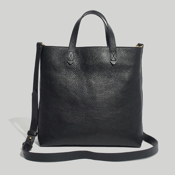 MADEWELL Leather Zip-Top Transport Crossbody Bag True Black - Picture 13 of 15